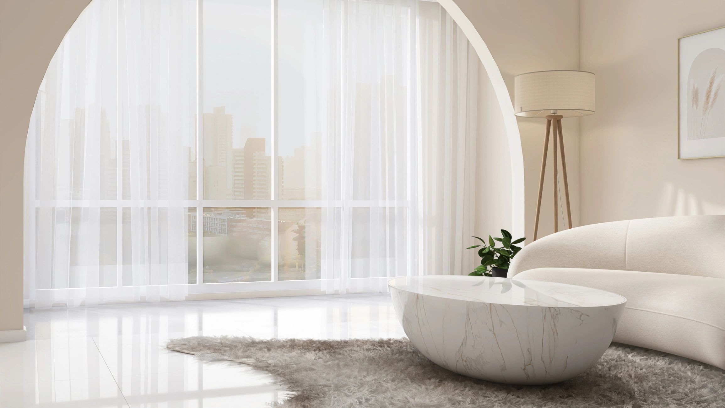 Elegant calming interior representing a premium spa atmosphere
