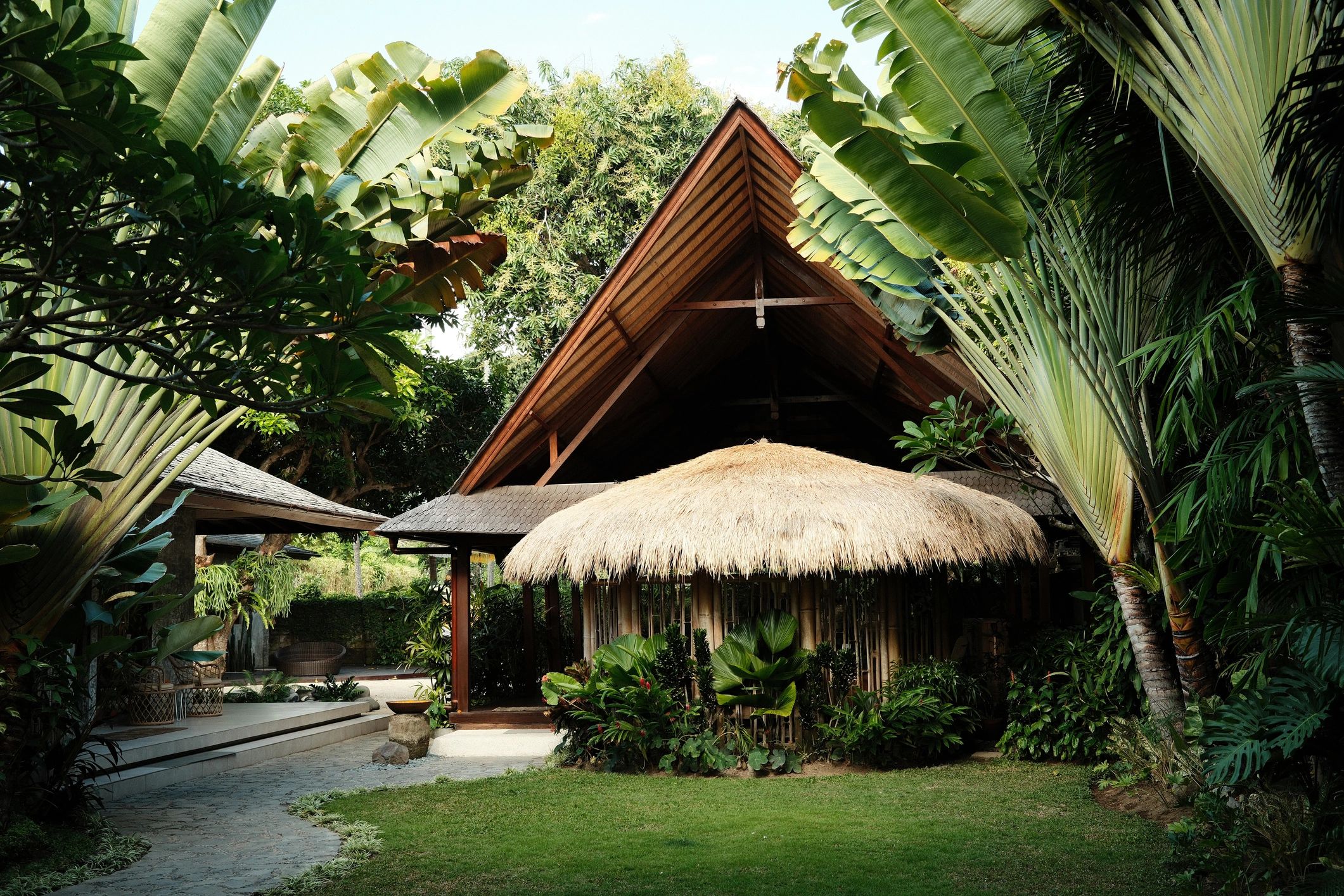 Peaceful resort-style setting evoking calm and escape
