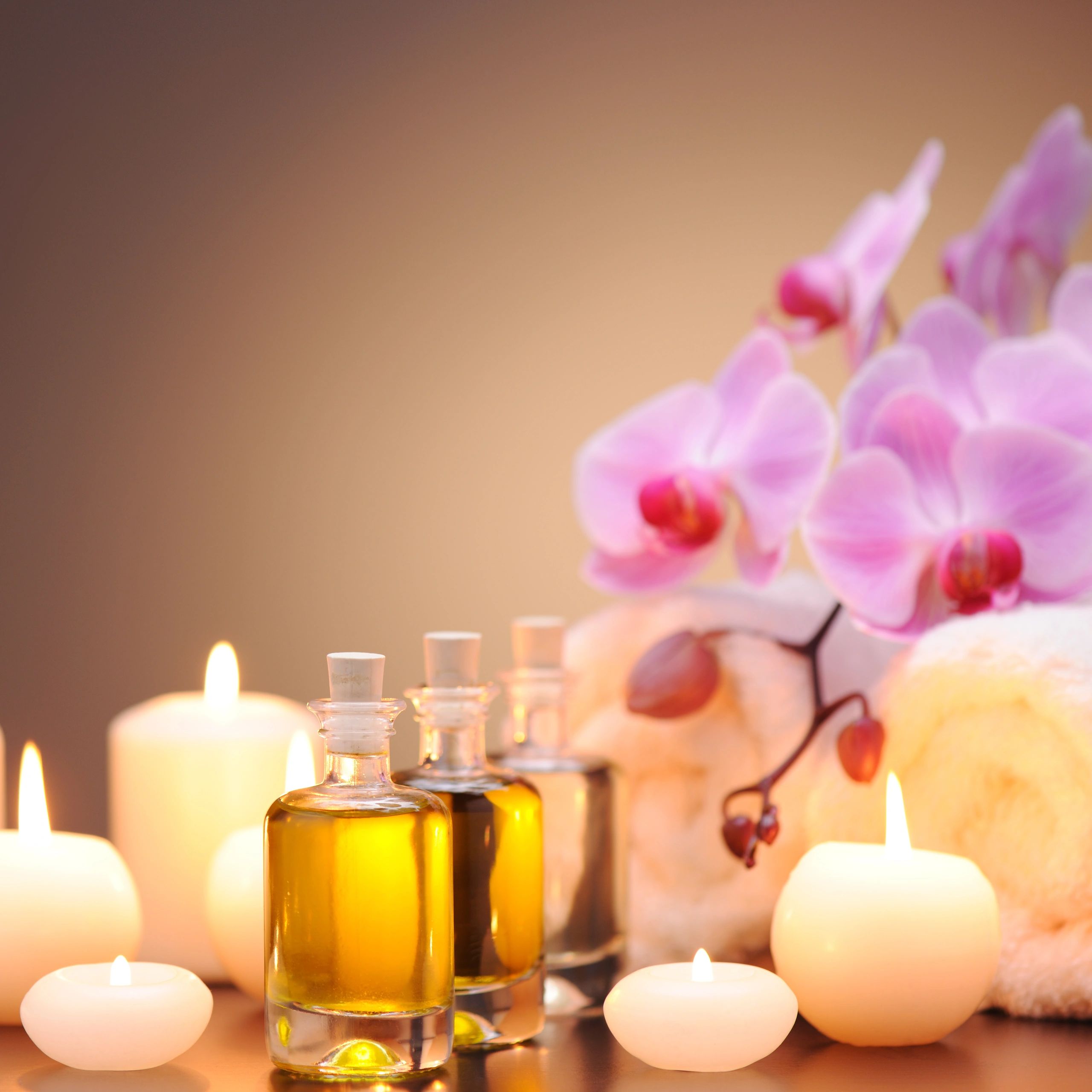 Aromatherapy oil and candle